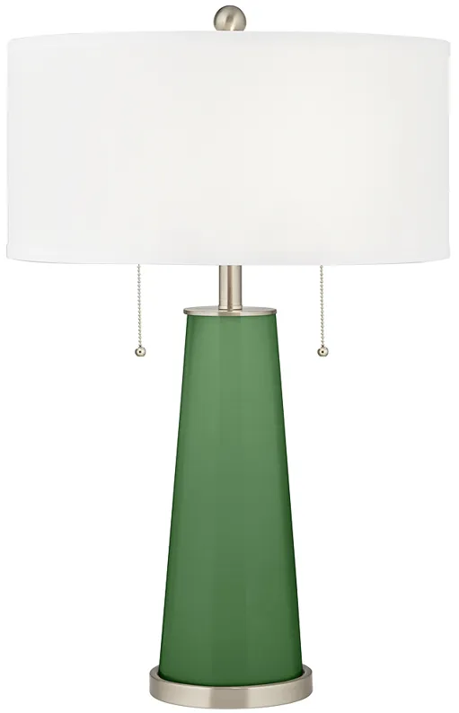 Color Plus Peggy 29 3/4" Garden Grove Green Glass Table Lamp