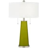 Color Plus Peggy 29 3/4" Olive Green Glass Table Lamp
