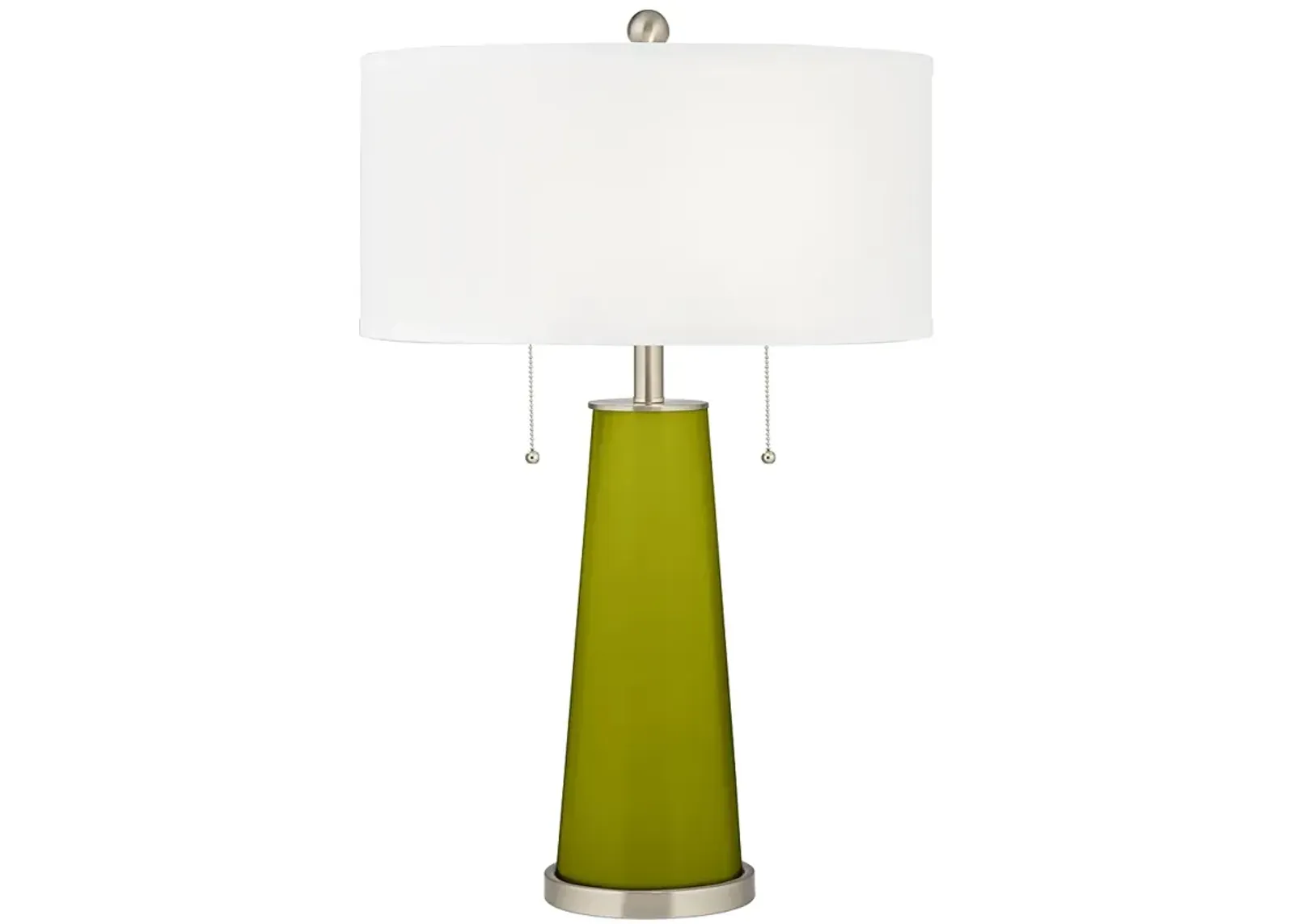 Color Plus Peggy 29 3/4" Olive Green Glass Table Lamp