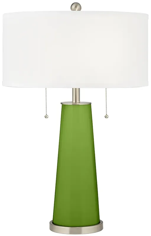 Color Plus Peggy 29 3/4" Gecko Green Glass Table Lamp