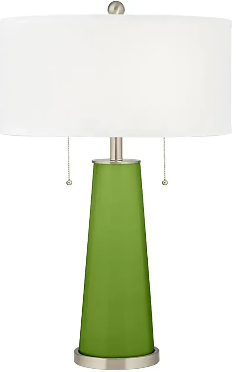 Color Plus Peggy 29 3/4" Gecko Green Glass Table Lamp