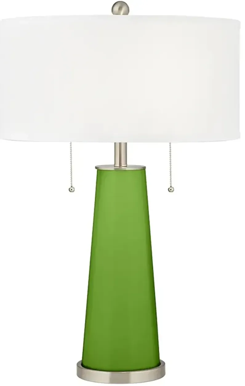 Color Plus Peggy 29 3/4" Rosemary Green Glass Table Lamp