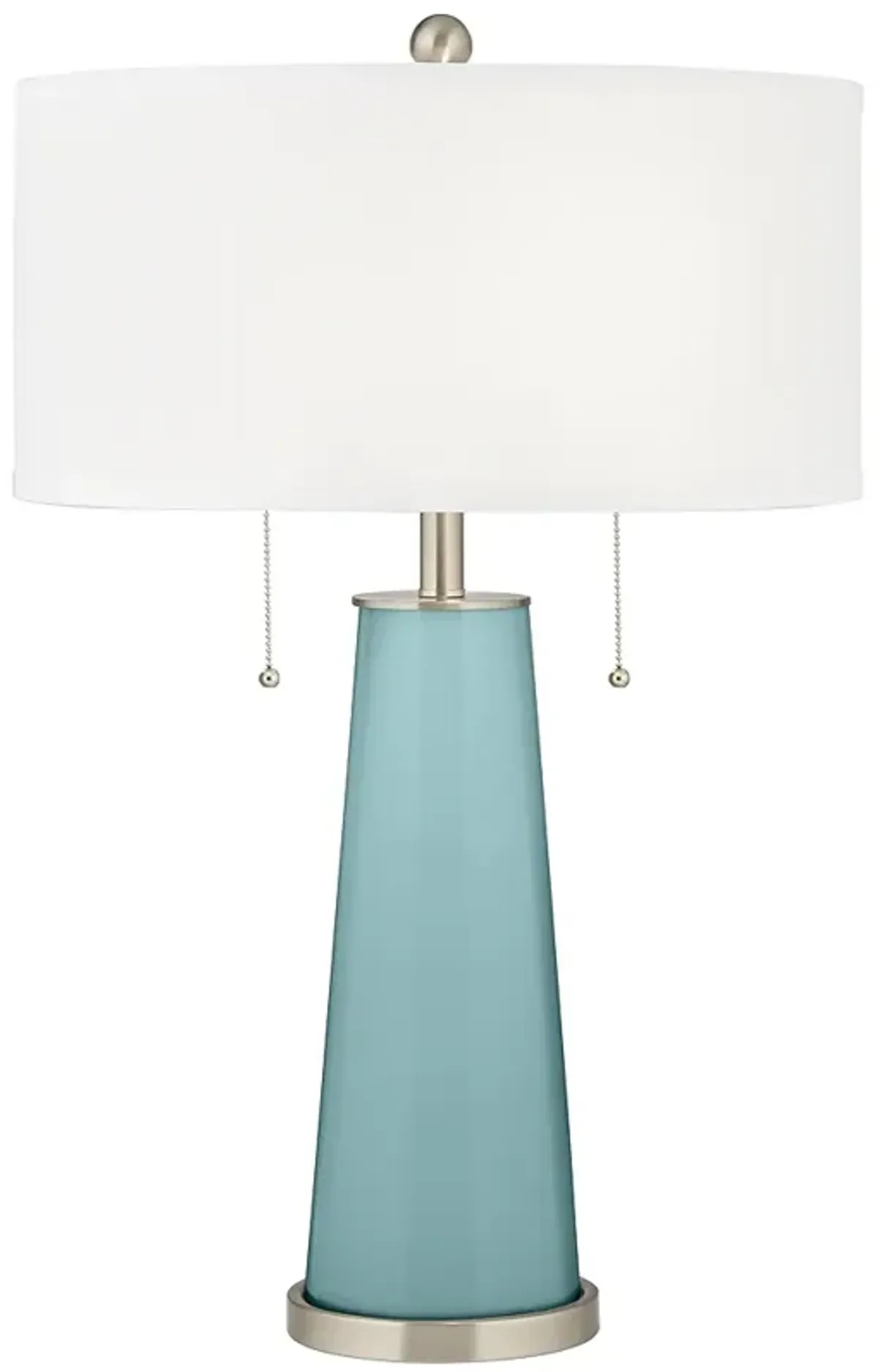 Color Plus Peggy 29 3/4" Modern Glass Raindrop Blue Table Lamp