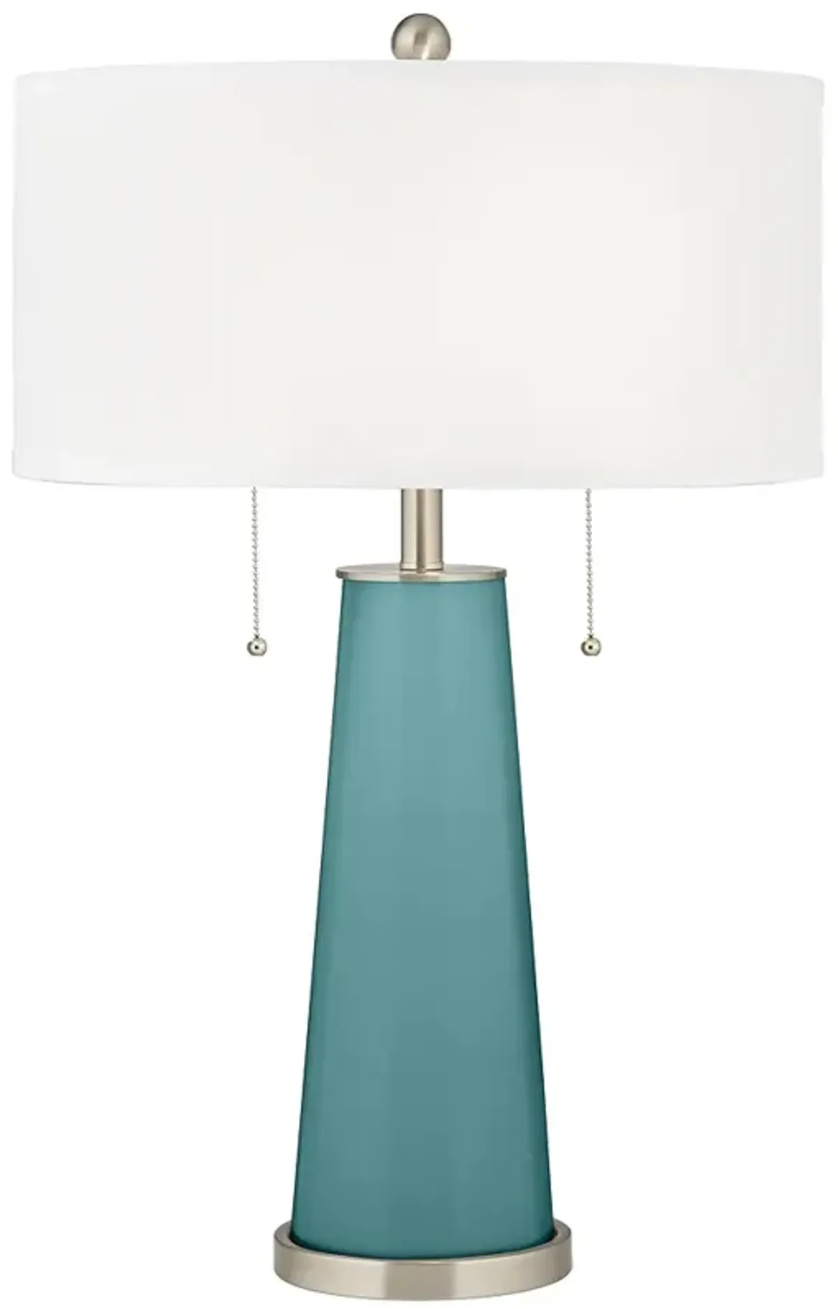 Color Plus Peggy 29 3/4" Modern Glass Reflecting Pool Blue Table Lamp