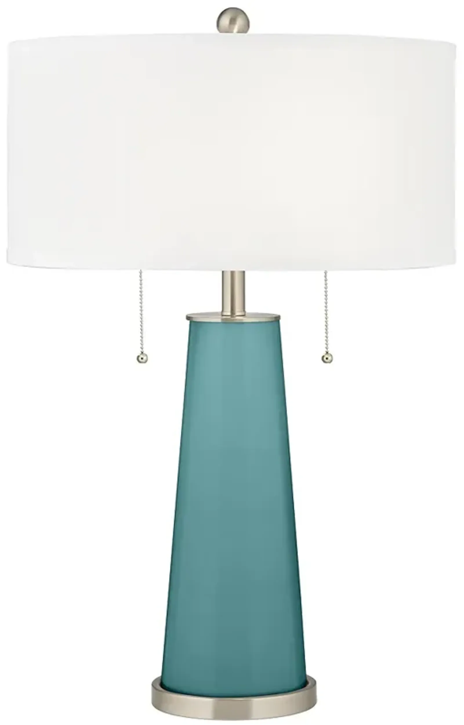 Color Plus Peggy 29 3/4" Modern Glass Reflecting Pool Blue Table Lamp