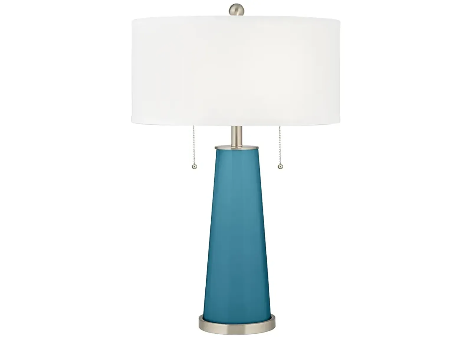 Color Plus Peggy 29 3/4" Modern Glass Great Falls Blue Table Lamp