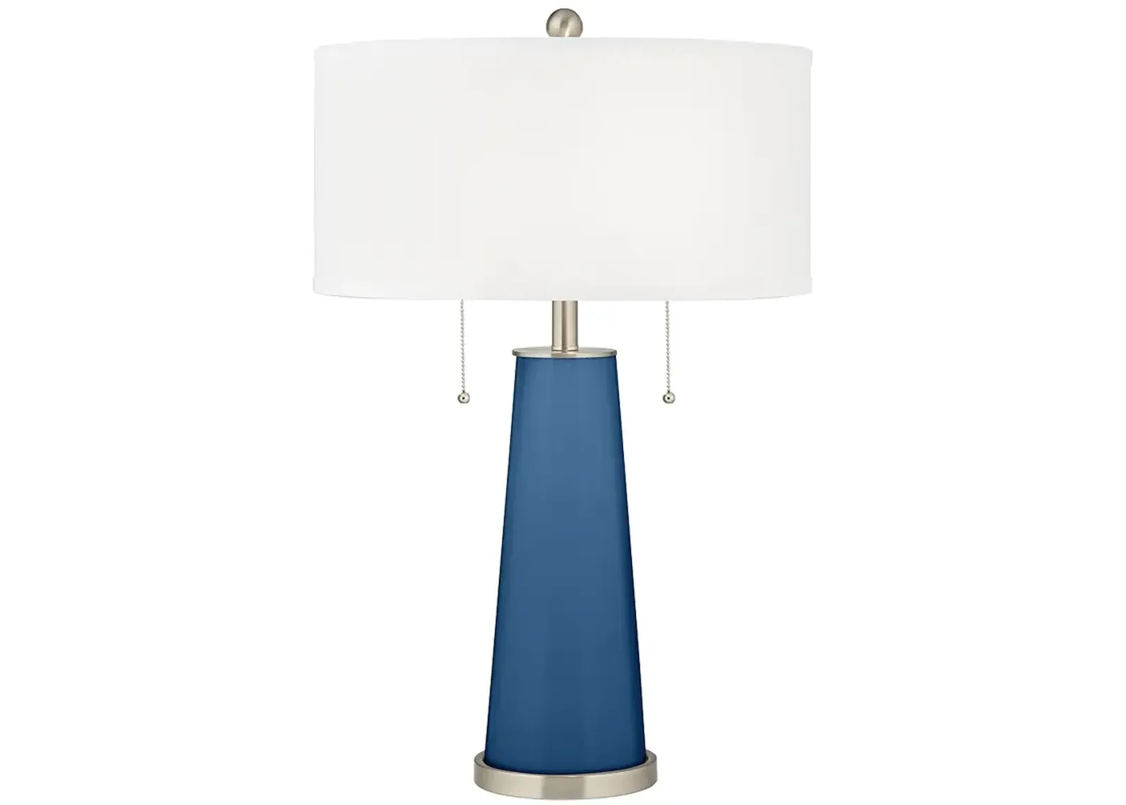 Color Plus Peggy 29 3/4" Regatta Blue Glass Table Lamp