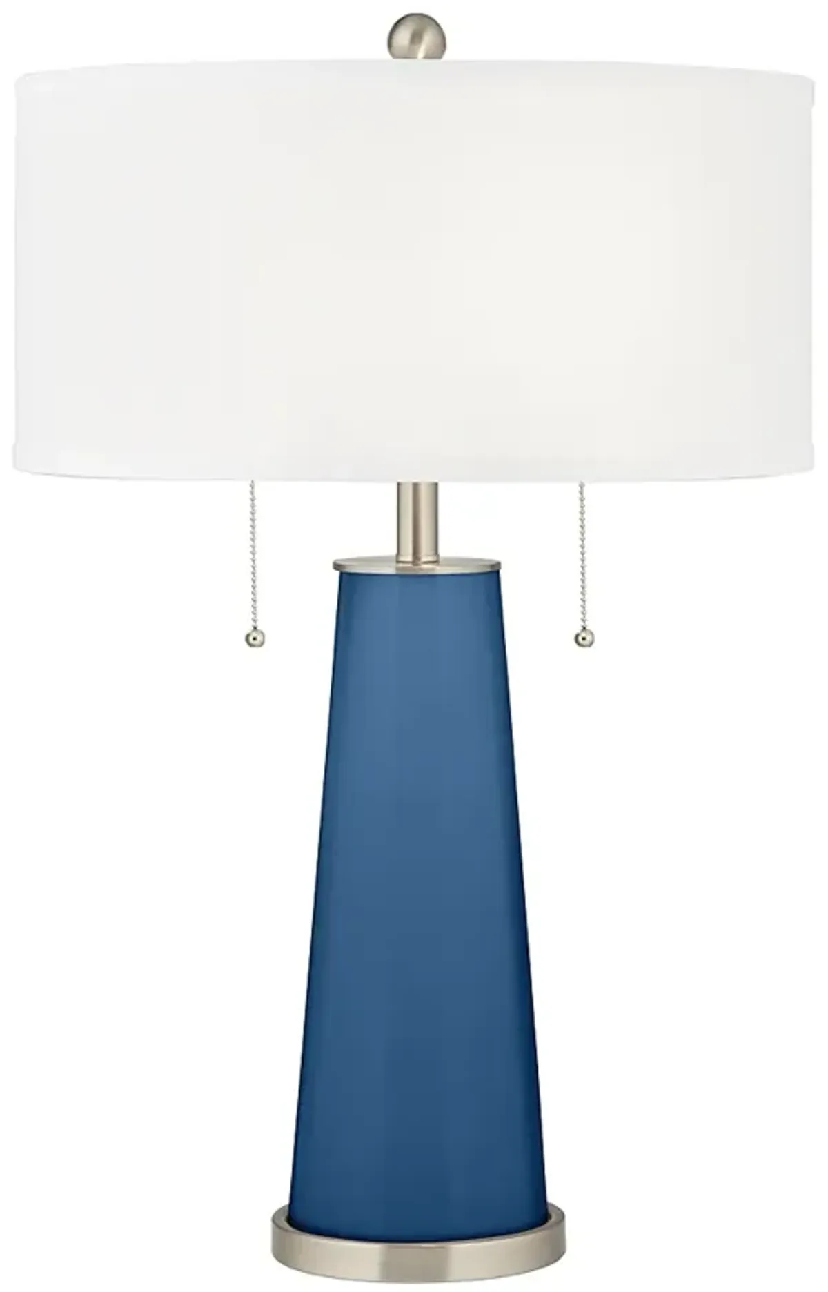 Color Plus Peggy 29 3/4" Regatta Blue Glass Table Lamp