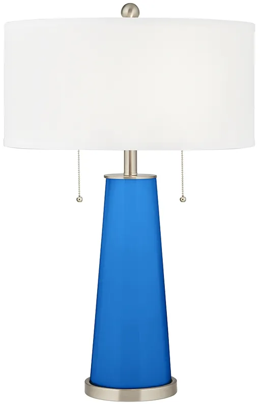Color Plus Peggy 29 3/4" Royal Blue Glass Table Lamp