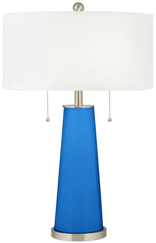 Color Plus Peggy 29 3/4" Royal Blue Glass Table Lamp