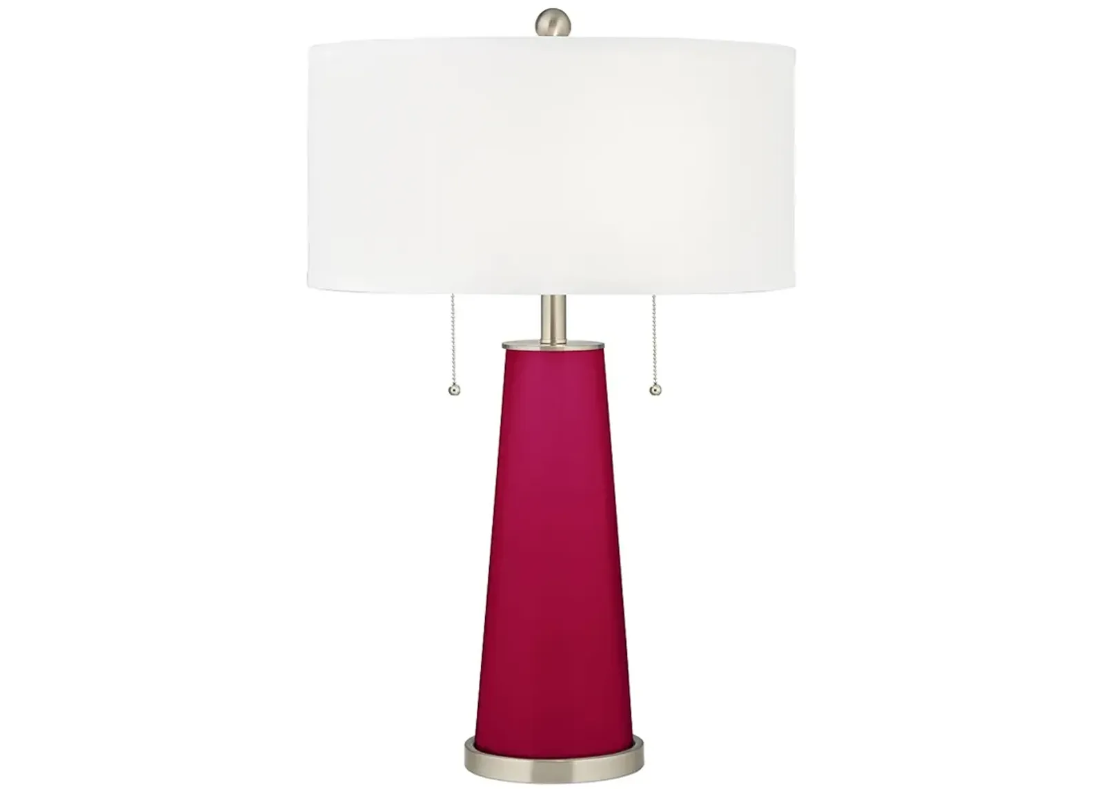 Color Plus Peggy 29 3/4" French Burgundy Red Glass Table Lamp