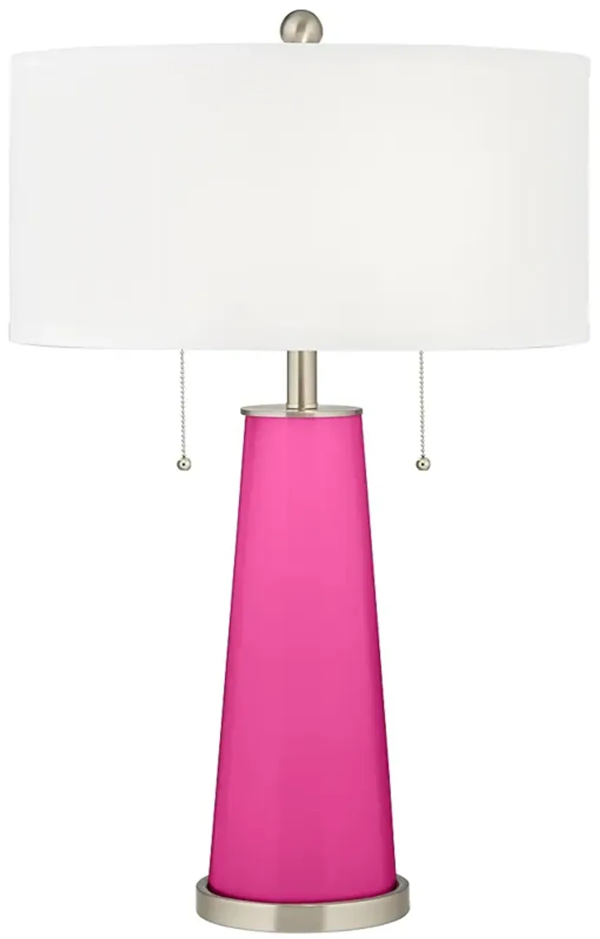 Color Plus Peggy 29 3/4" Modern Fuchsia Pink Glass Table Lamp