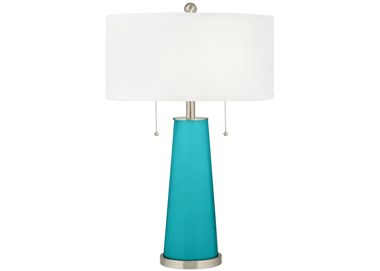 Color Plus Peggy 29 3/4" Modern Glass Surfer Blue Table Lamp