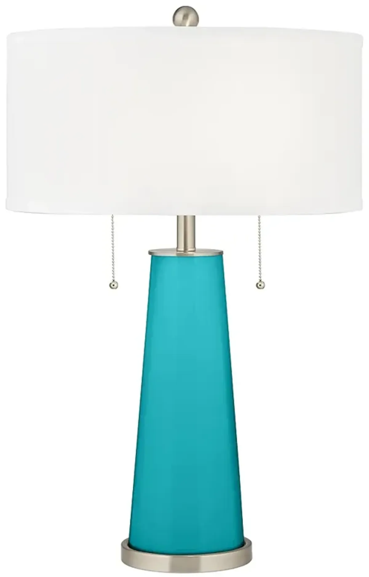 Color Plus Peggy 29 3/4" Modern Glass Surfer Blue Table Lamp