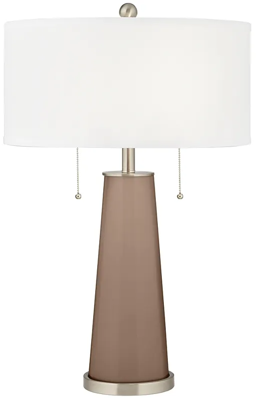 Mocha Peggy Glass Table Lamp