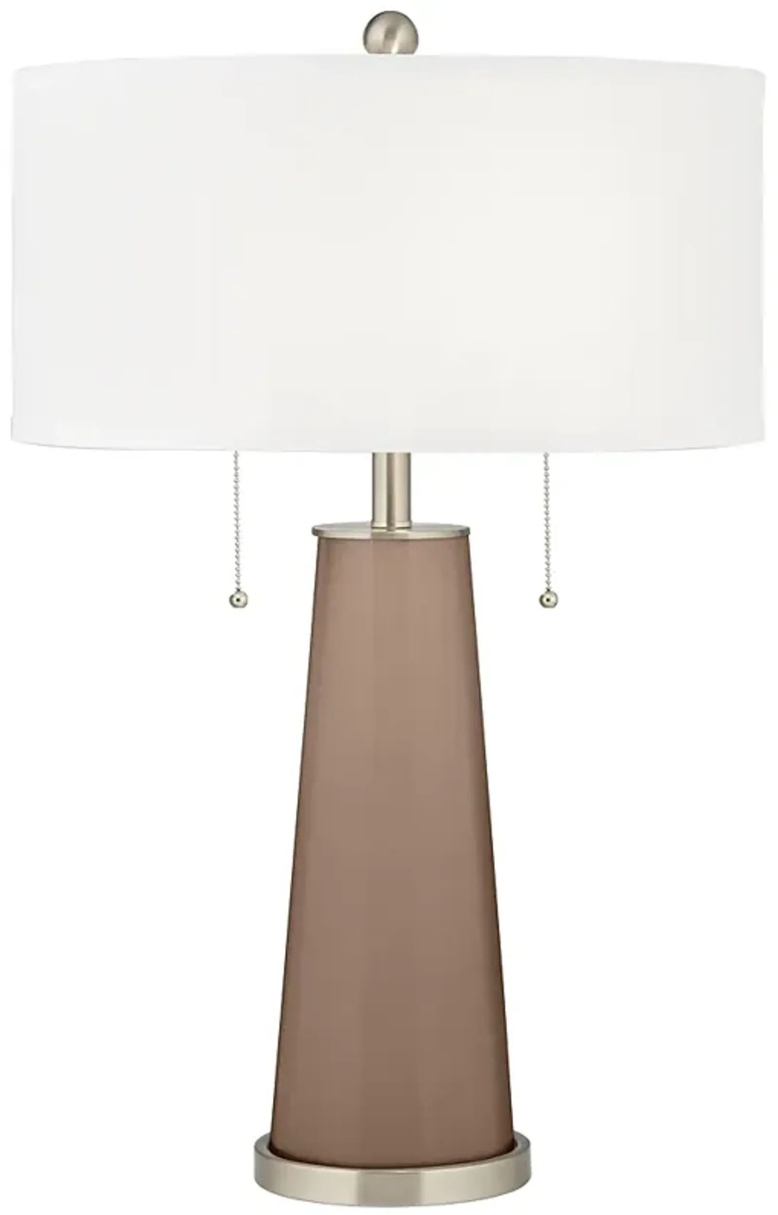 Mocha Peggy Glass Table Lamp