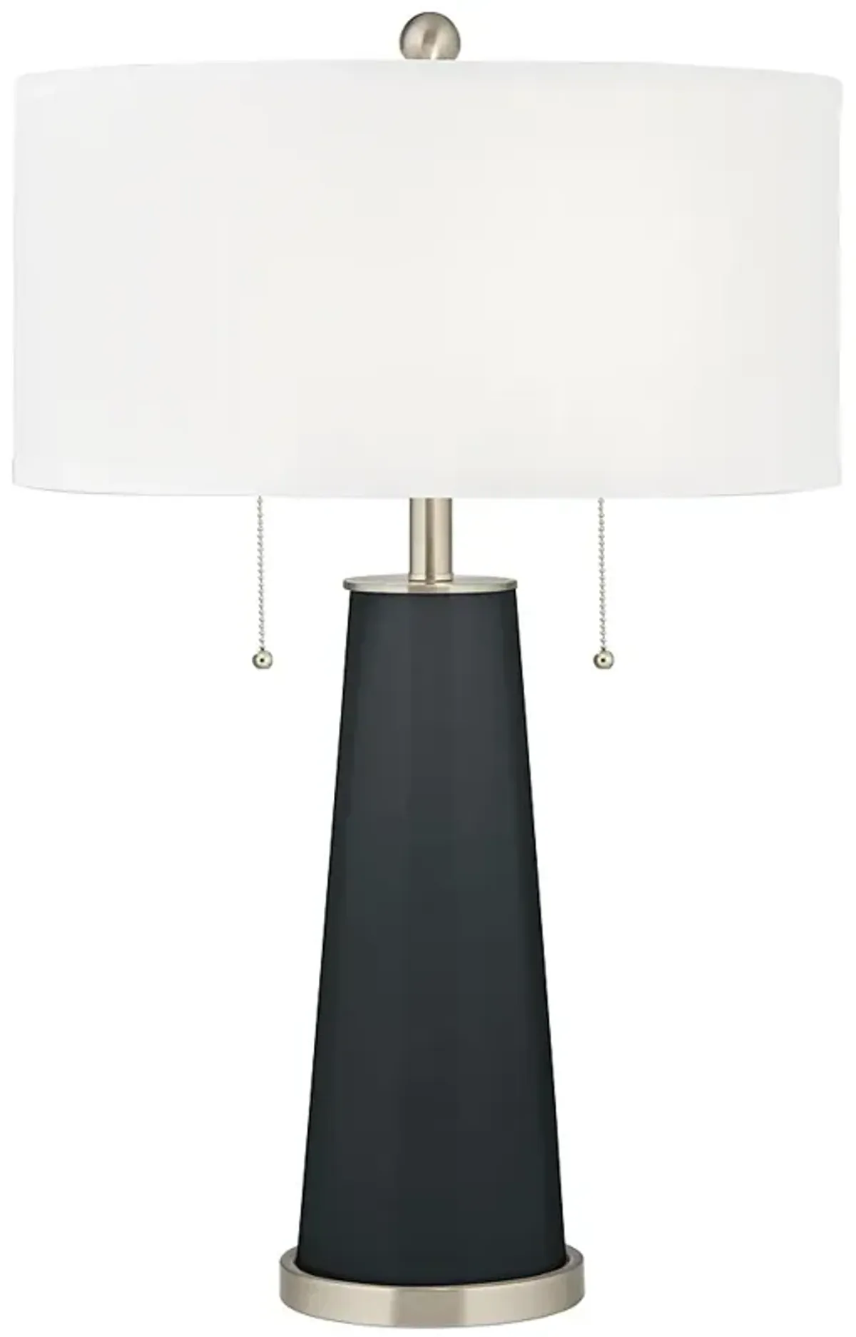 Color Plus Peggy 29 3/4" Modern Glass Black of Night Table Lamp