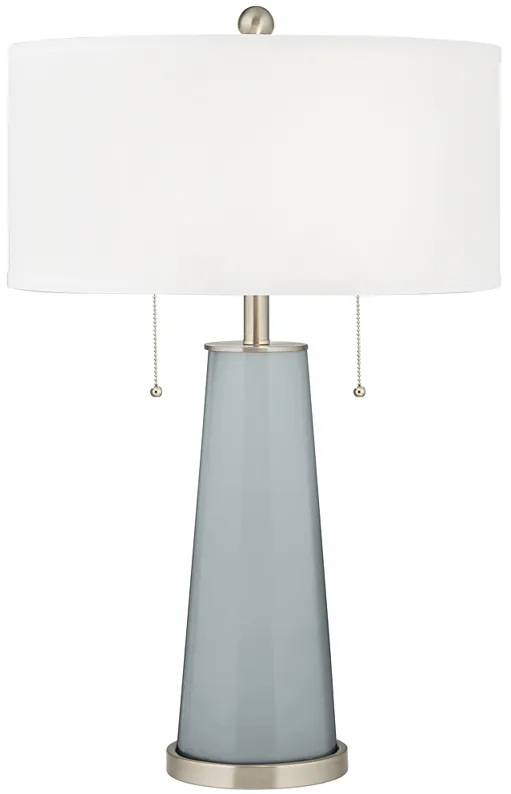Color Plus Peggy 29 3/4" Uncertain Gray Glass Table Lamp
