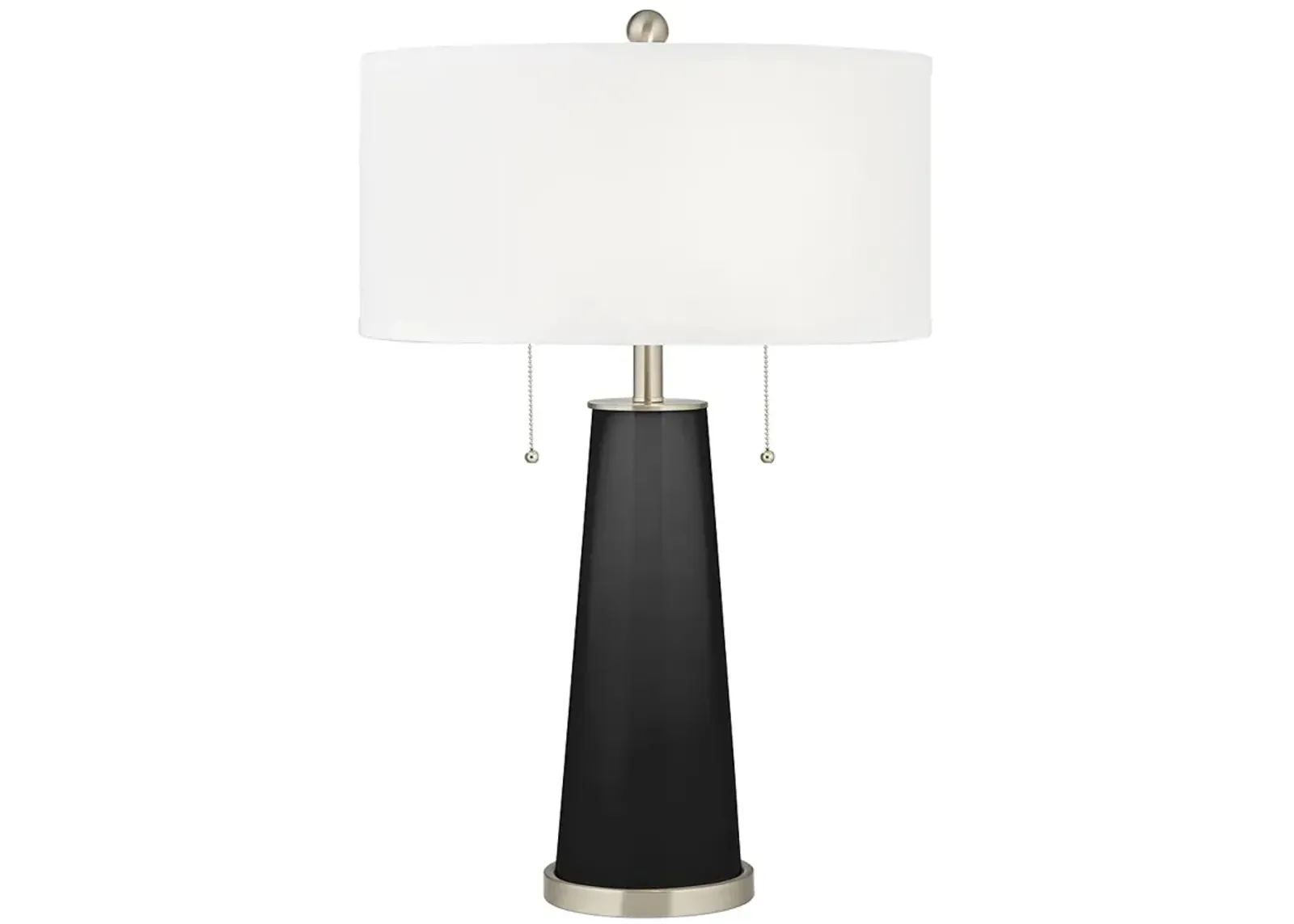 Color Plus Peggy 29 3/4" Tricorn Black  Glass Table Lamp