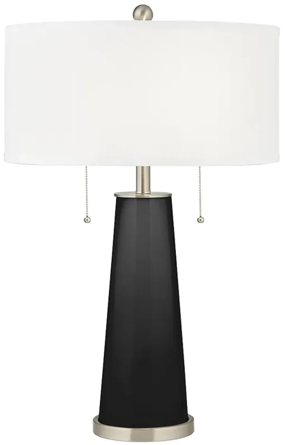 Color Plus Peggy 29 3/4" Tricorn Black  Glass Table Lamp