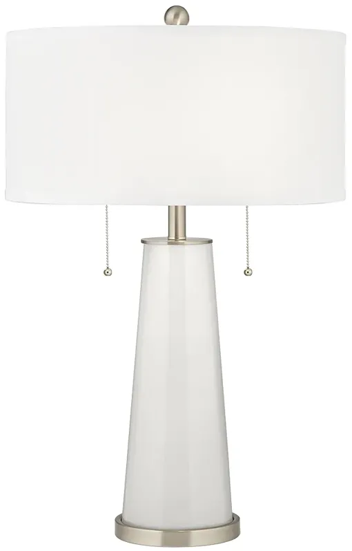 Color Plus Peggy 29 3/4" Winter White Glass Table Lamp