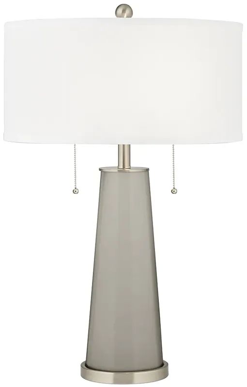 Requisite Gray Peggy Glass Table Lamp