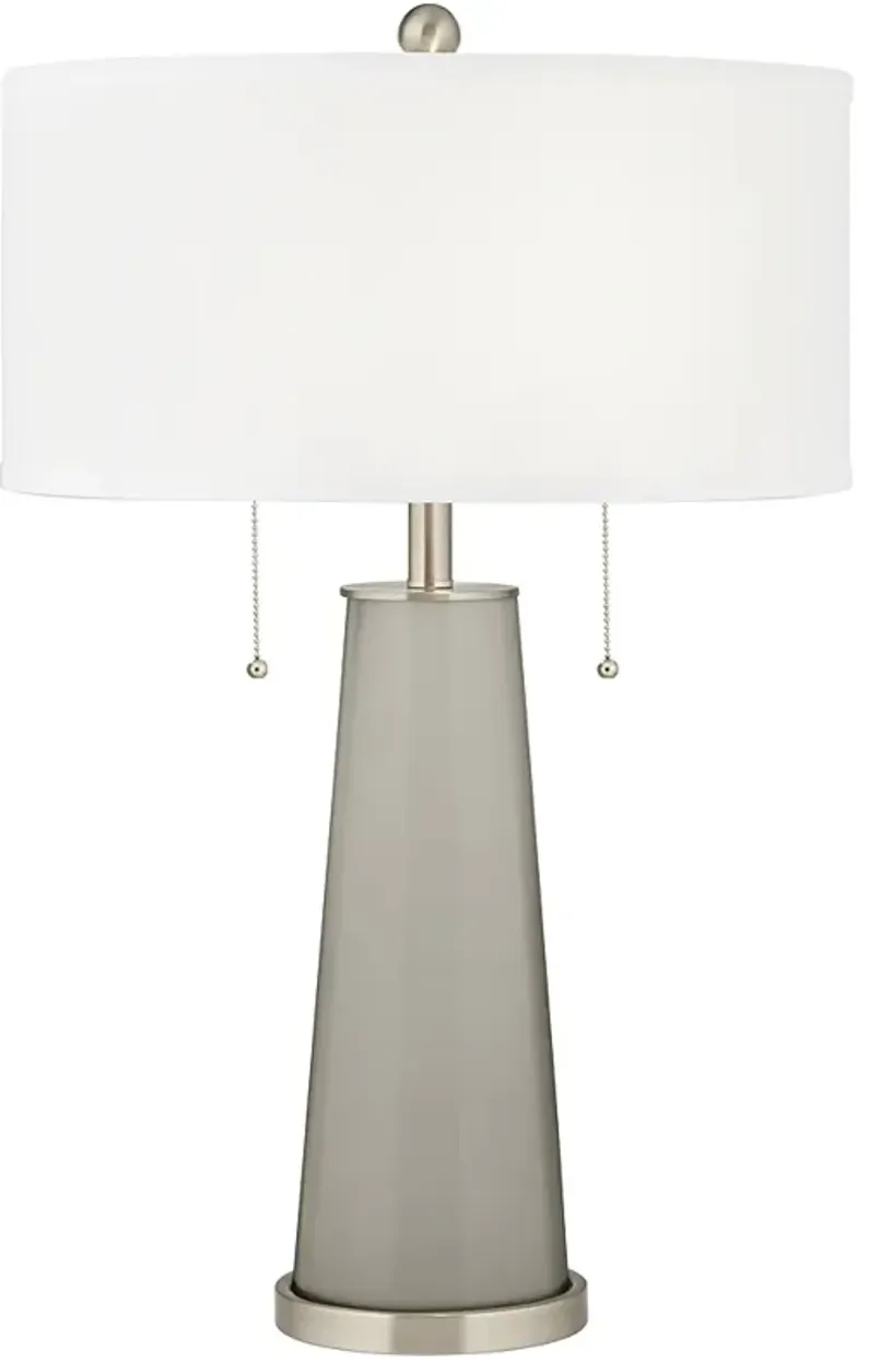 Requisite Gray Peggy Glass Table Lamp