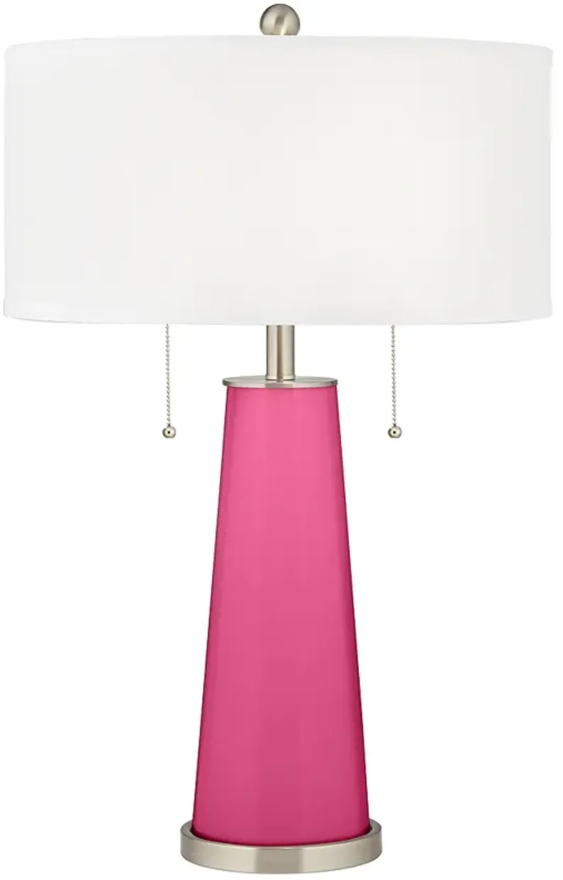 Color Plus Peggy 29 3/4" Blossom Pink Glass Table Lamp