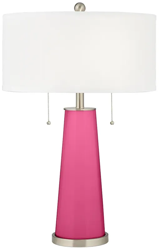 Color Plus Peggy 29 3/4" Blossom Pink Glass Table Lamp