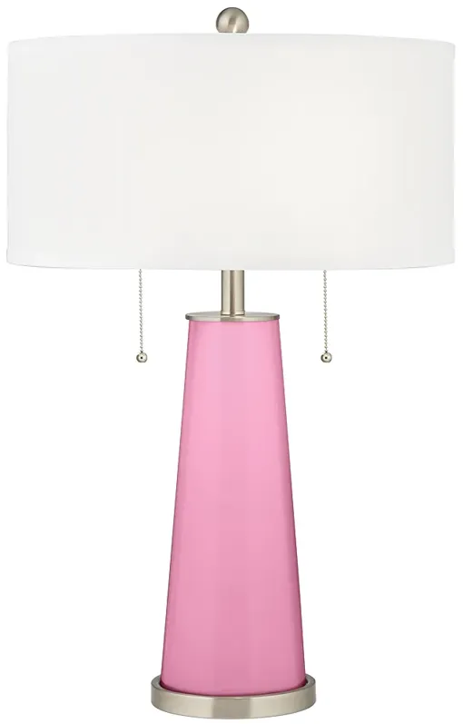 Color Plus Peggy 29 3/4" Candy Pink Glass Table Lamp