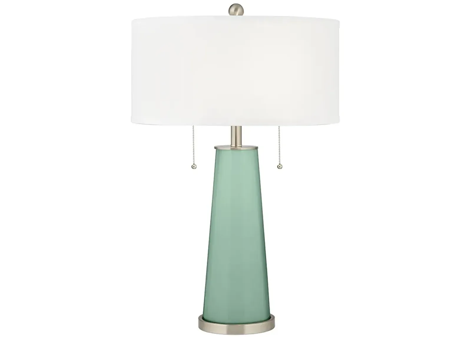 Color Plus Peggy 29 3/4" Grayed Jade Green Glass Table Lamp