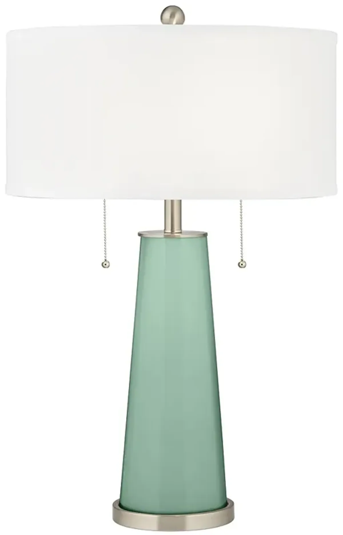 Color Plus Peggy 29 3/4" Grayed Jade Green Glass Table Lamp