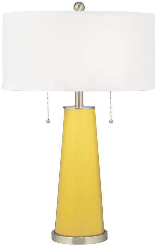 Color Plus Peggy 29 3/4" Lemon Zest Yellow Glass Table Lamp