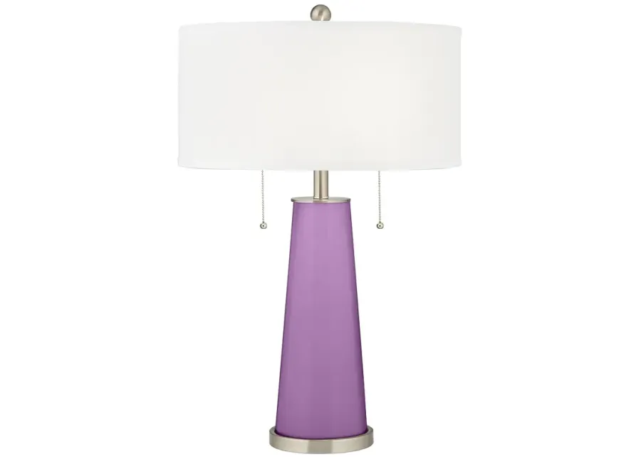 Color Plus Peggy 29 3/4" African Violet Purple Glass Table Lamp