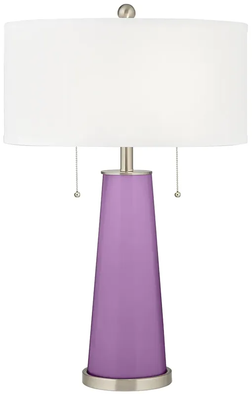 Color Plus Peggy 29 3/4" African Violet Purple Glass Table Lamp