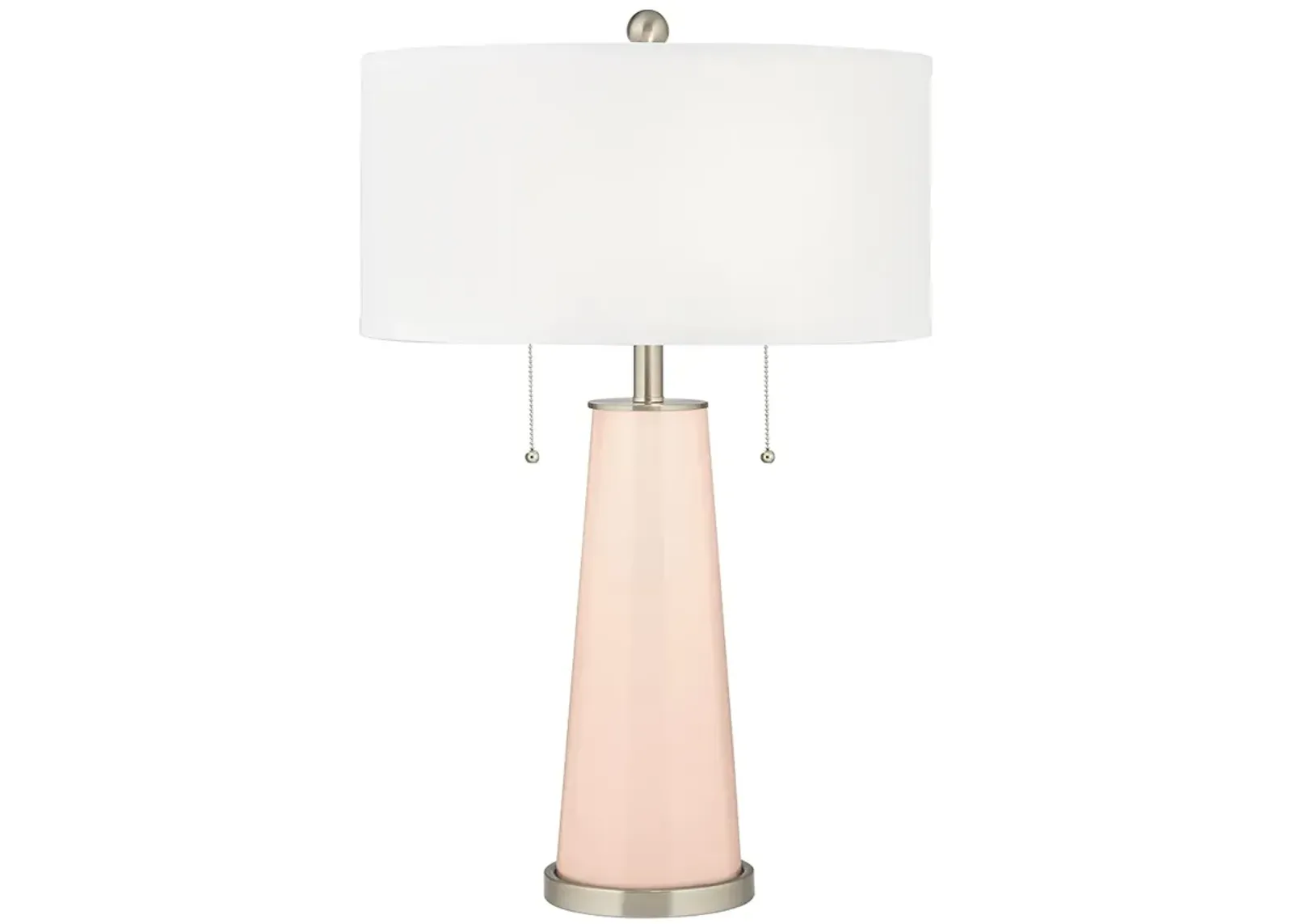 Color Plus Peggy 29 3/4" Linen Pink Glass Table Lamp