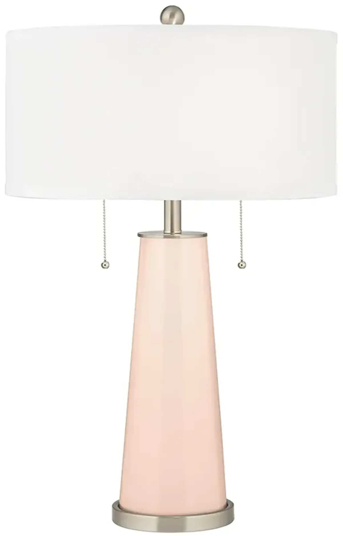 Color Plus Peggy 29 3/4" Linen Pink Glass Table Lamp