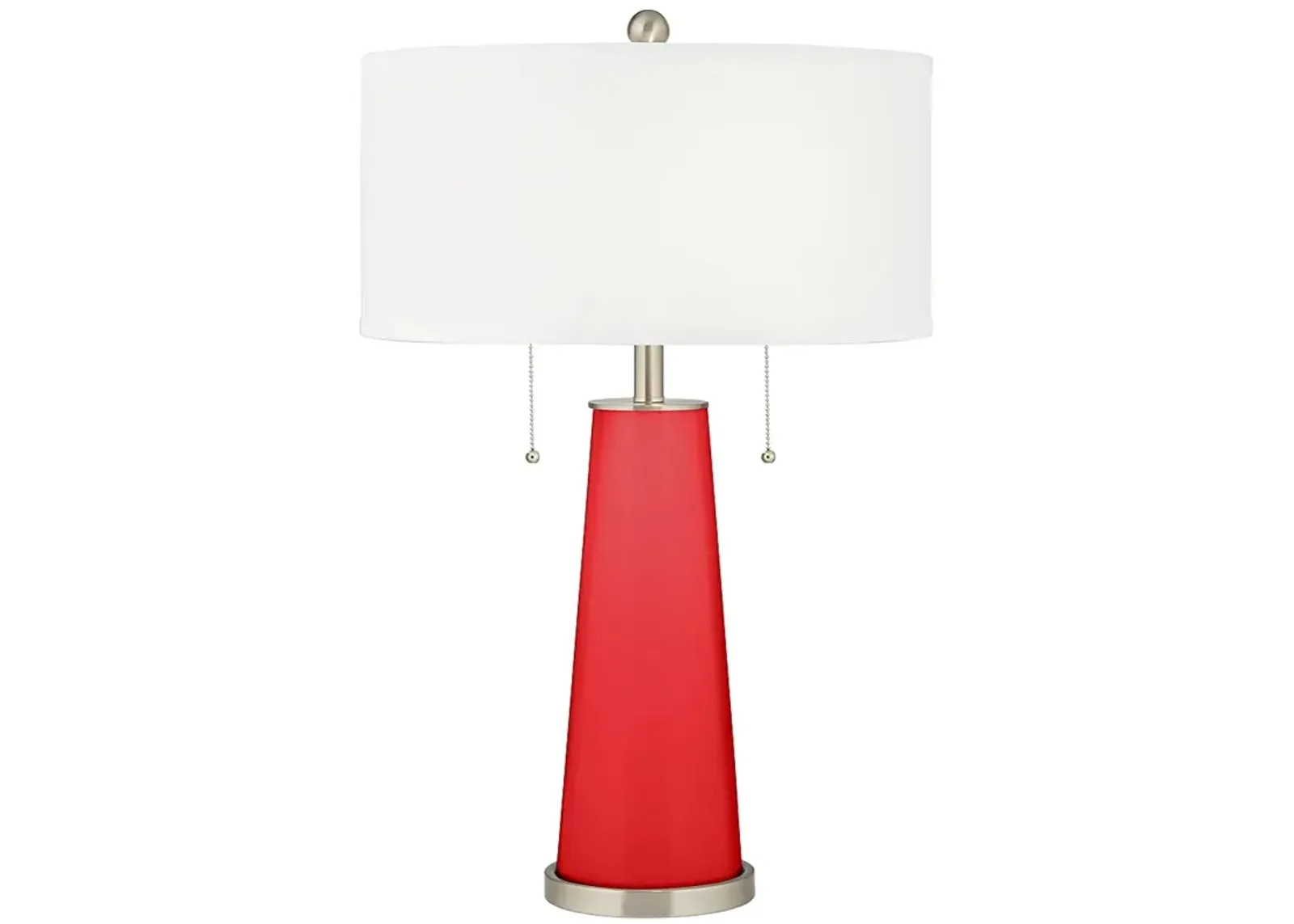 Color Plus Peggy 29 3/4" High Modern Poppy Red Glass Table Lamp