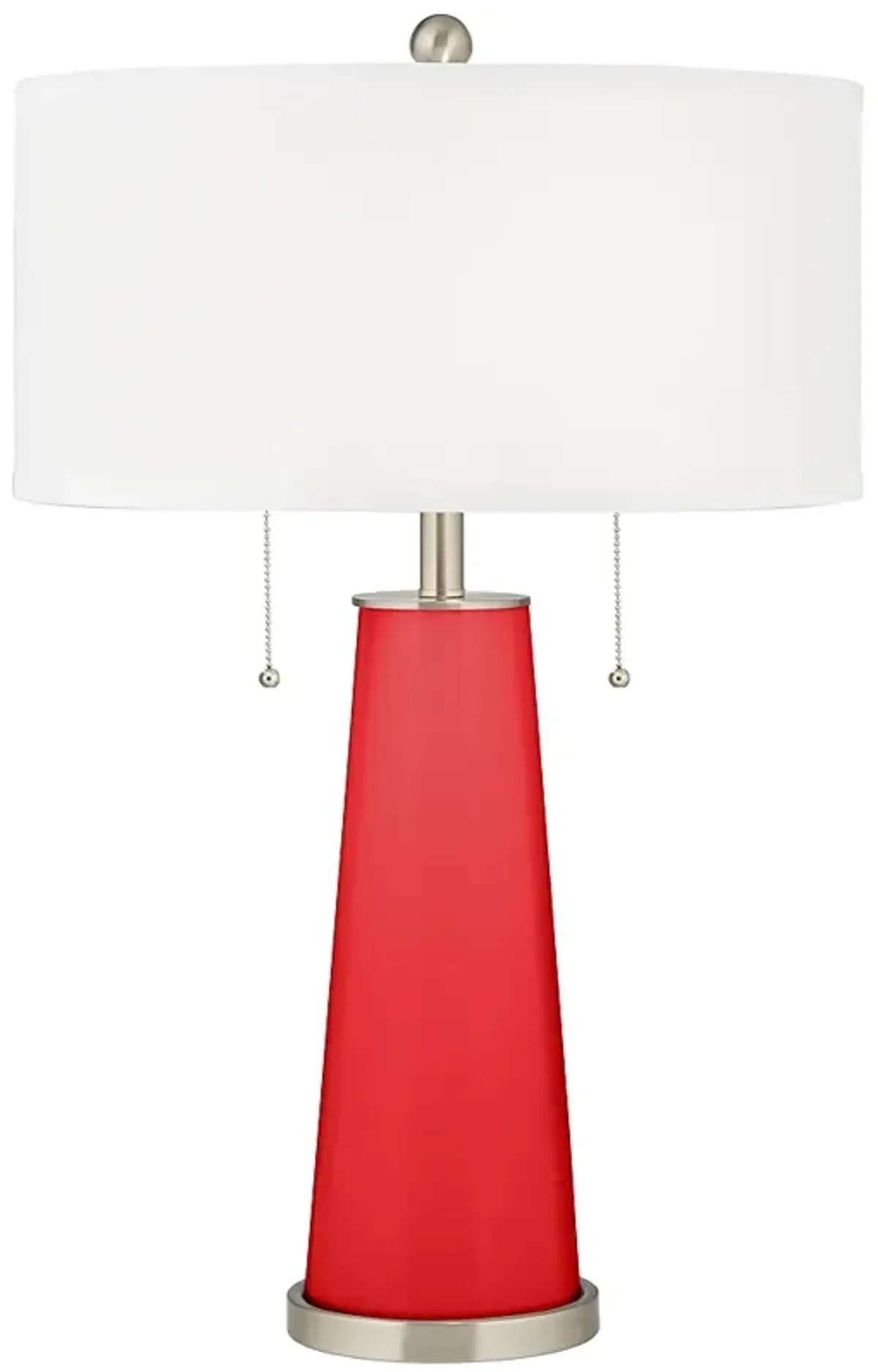 Color Plus Peggy 29 3/4" High Modern Poppy Red Glass Table Lamp