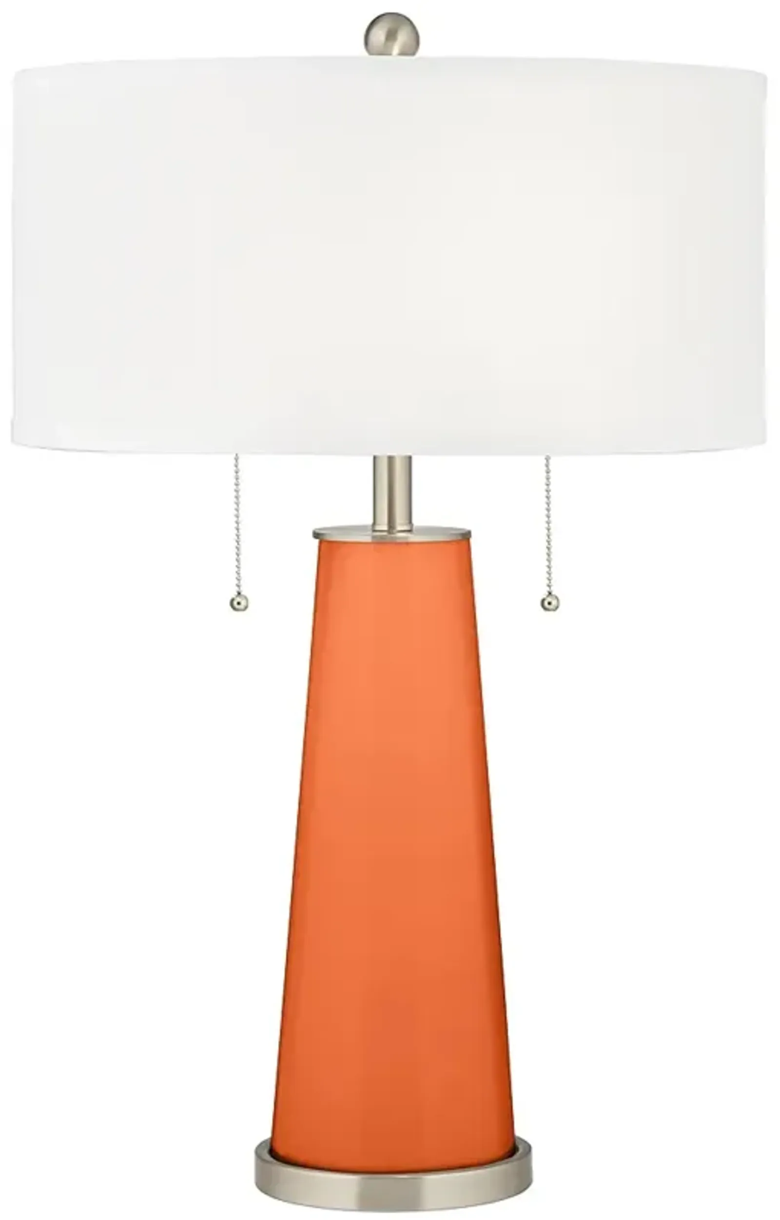 Color Plus Peggy 29 3/4" Nectarine Orange Glass Table Lamp