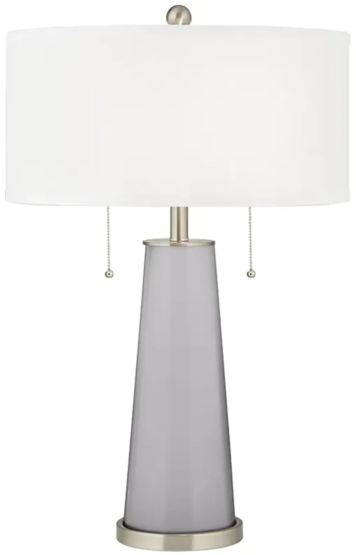 Color Plus Peggy 29 3/4" Swanky Gray Glass Table Lamp