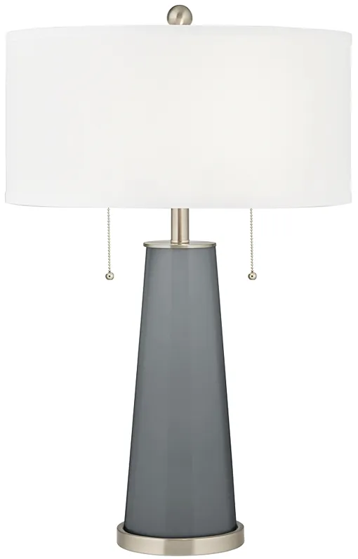 Color Plus Peggy 29 3/4" Software Gray Glass Table Lamp