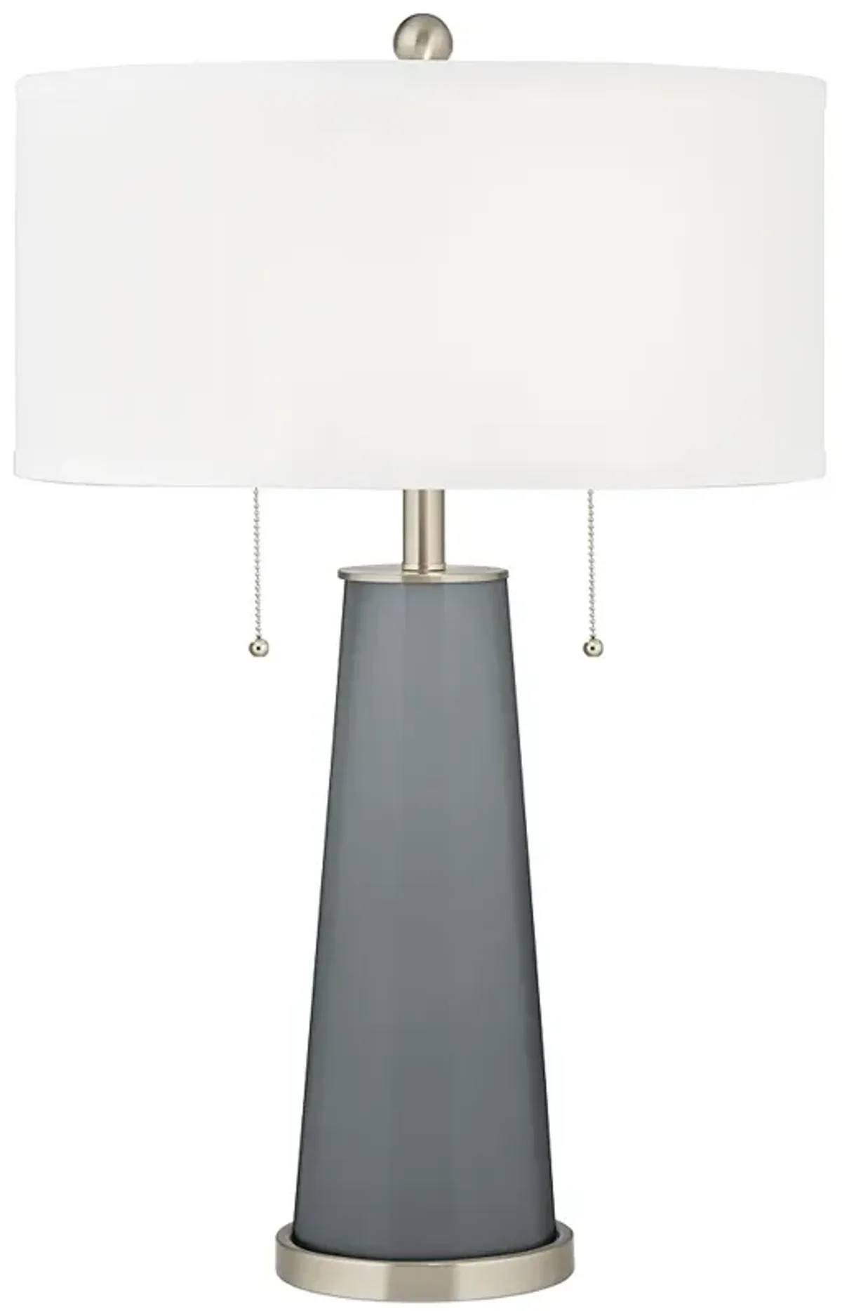 Color Plus Peggy 29 3/4" Software Gray Glass Table Lamp