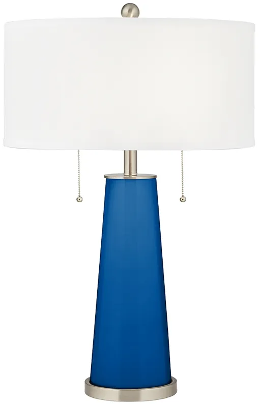Color Plus Peggy 29 3/4" Hyper Blue Glass Table Lamp