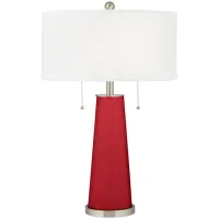 Color Plus Peggy 29 3/4" Ribbon Red Glass Table Lamp