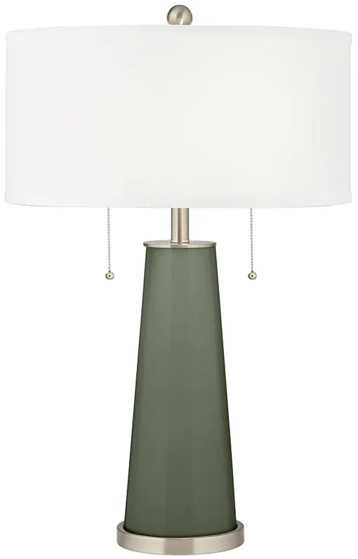 Color Plus Peggy 29 3/4" Deep Lichen Green Glass Table Lamp