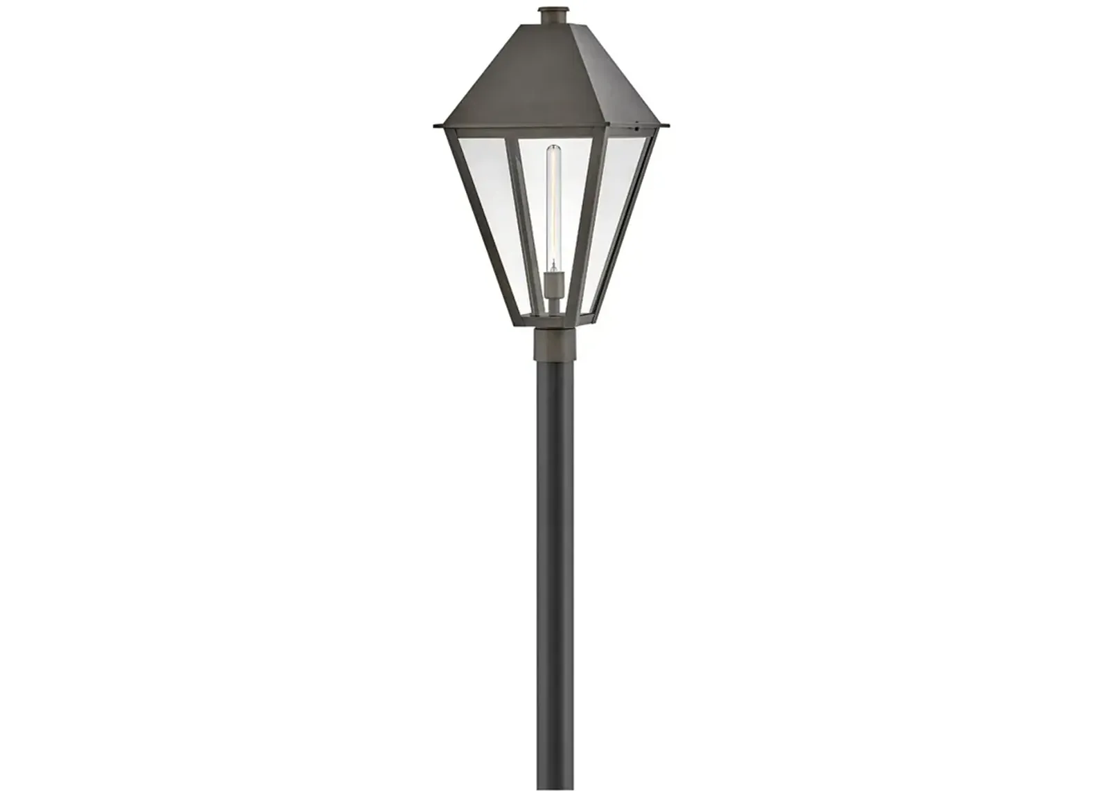 Hinkley Outdoor Endsley Large Post Mount Lantern Blackened Brass