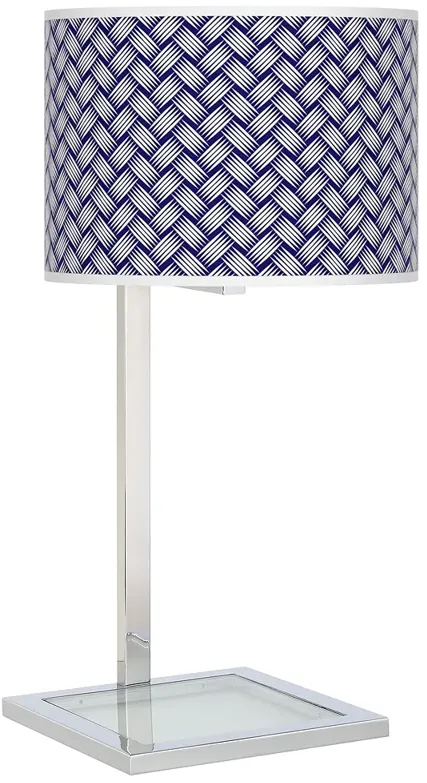 Color Weave Glass Inset Table Lamp