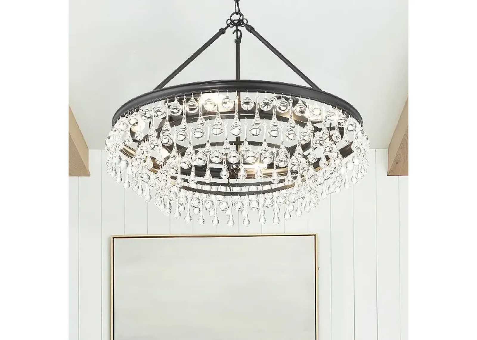 Calypso 6 Light Matte Black Chandelier