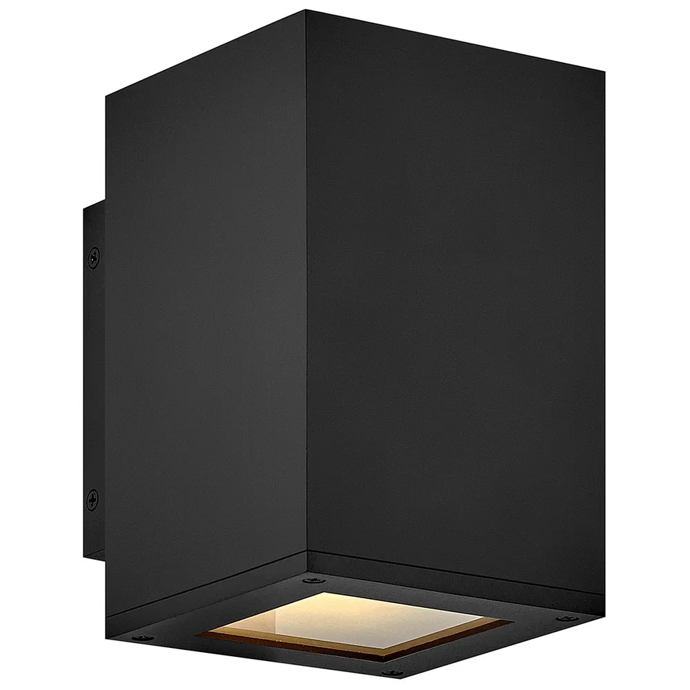 Hinkley Tetra 8"H Black Rectangular LED Outdoor Wall Light